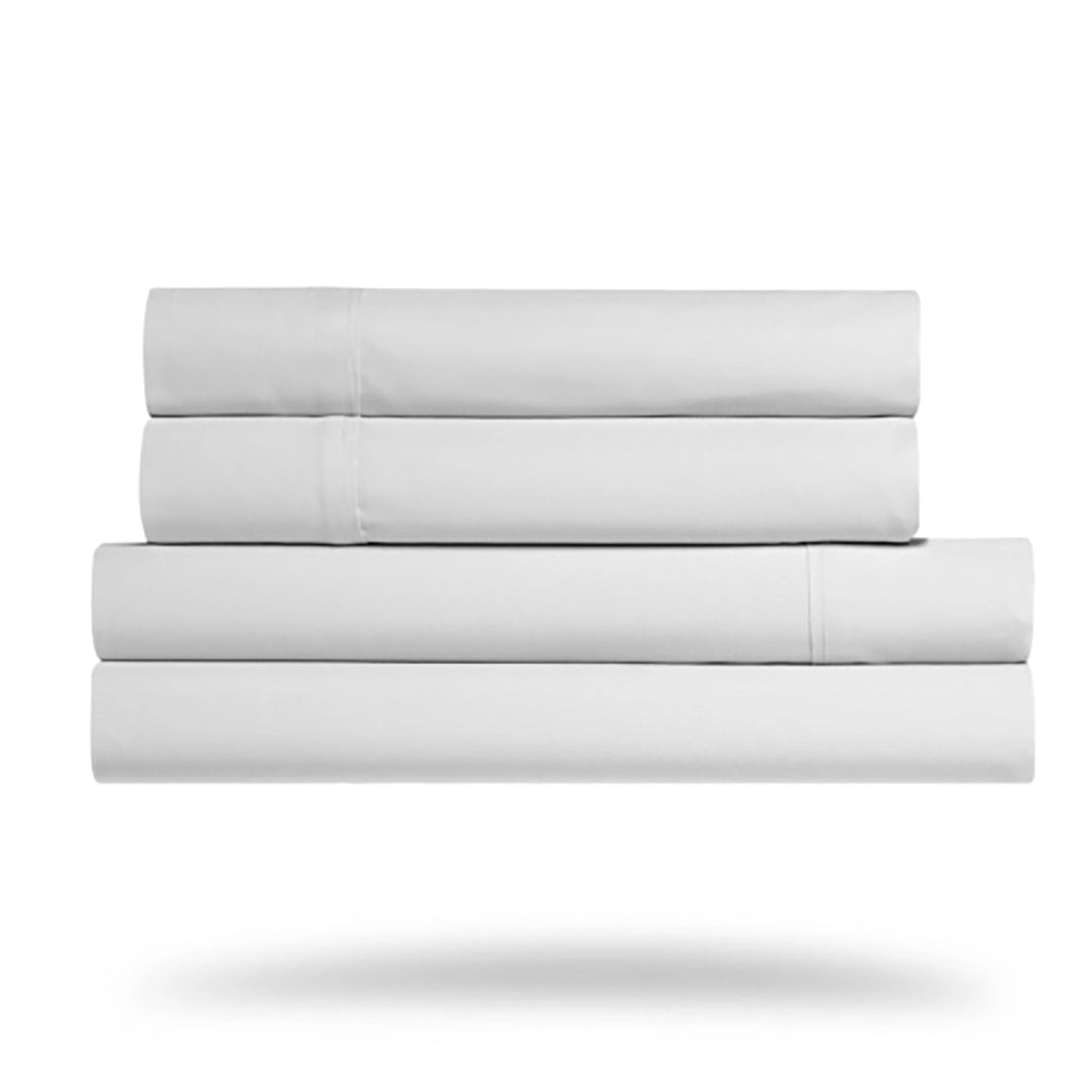 Premium 400-Thread Count Cotton Sheet Set - Queen Size, 4-Piece Bedding Set with Deep Pockets for Soft & Breathable Sleep | Perfect for Master Bedroom, Guest Room & Airbnb
