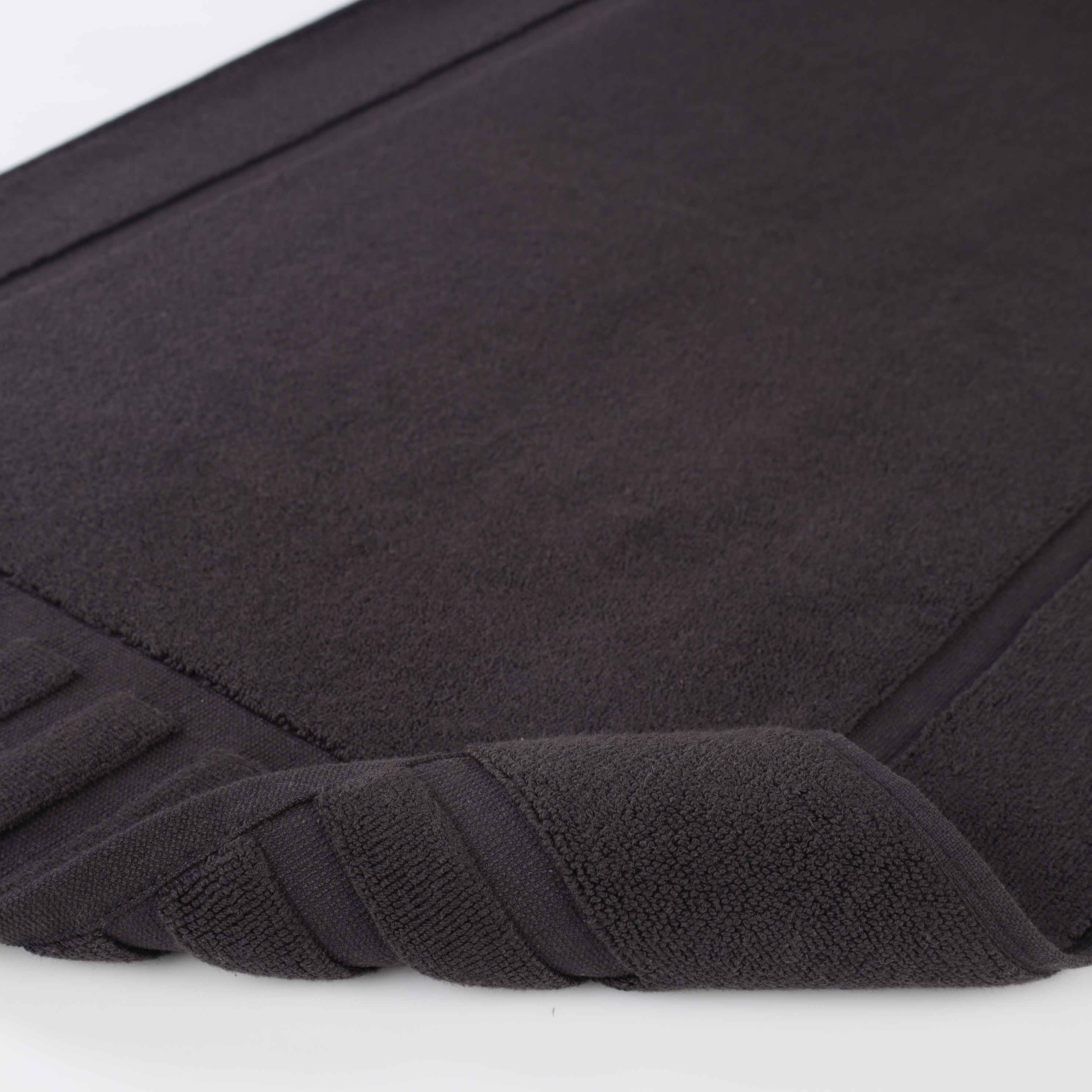 Premium Cotton Modern Geometric Border Absorbent Bath Mat Set of 2 - Non-Slip Soft Bathroom Rug for Bathroom Floor, Shower, Vanity Area - Home Decor Essentials