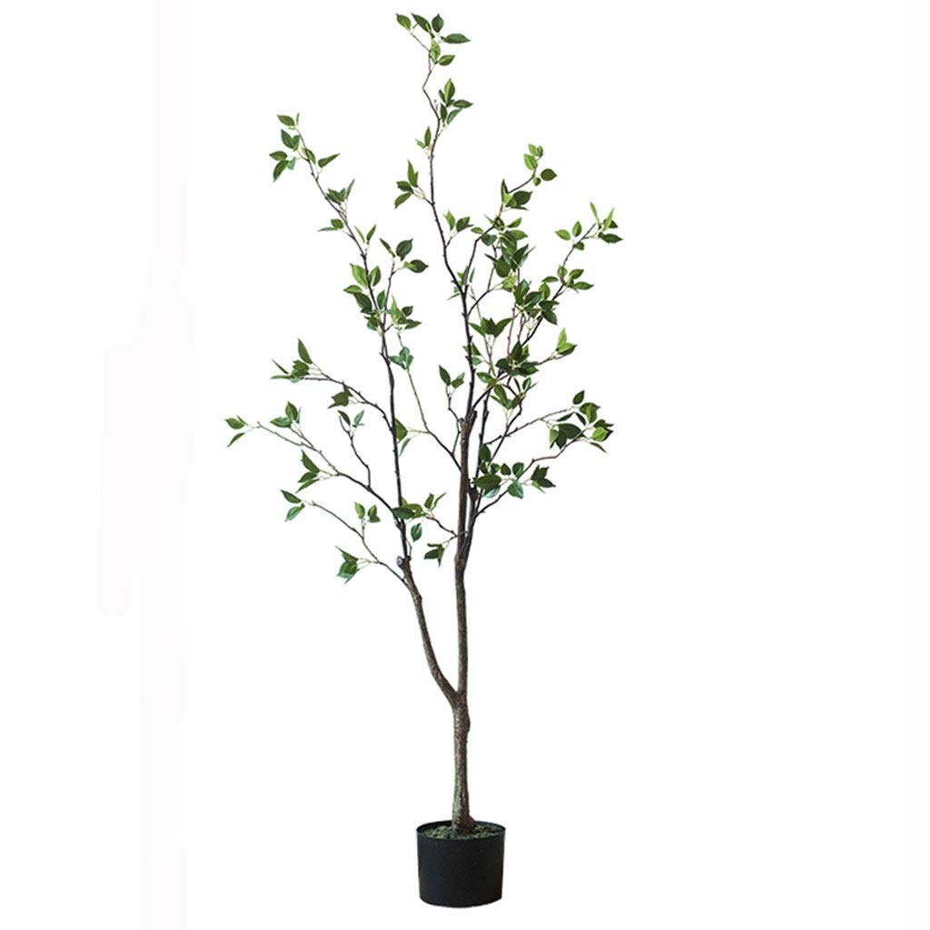 Fevilady 5ft/6ft Artificial Potted Tree - Realistic Fake Tree in Plastic Pot for Indoor & Outdoor Decor (150cm) - Perfect for Home, Garden, Office, and Commercial Spaces