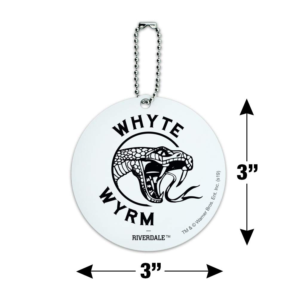Riverdale The Whyte Wyrm Round Luggage ID Tag Card for Suitcase & Carry-On - Perfect for Travel Identification & Baggage Tracking
