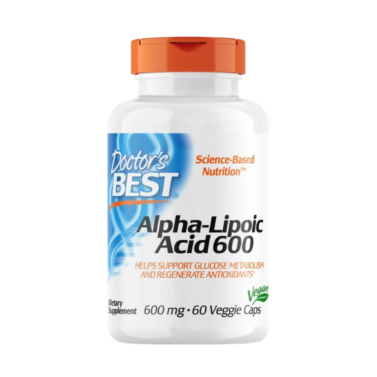 Doctor's Best Alpha Lipoic Acid 600mg - 60 Vegan Capsules for Antioxidant Support & Blood Sugar Balance - Perfect for Daily Wellness & Energy Boost