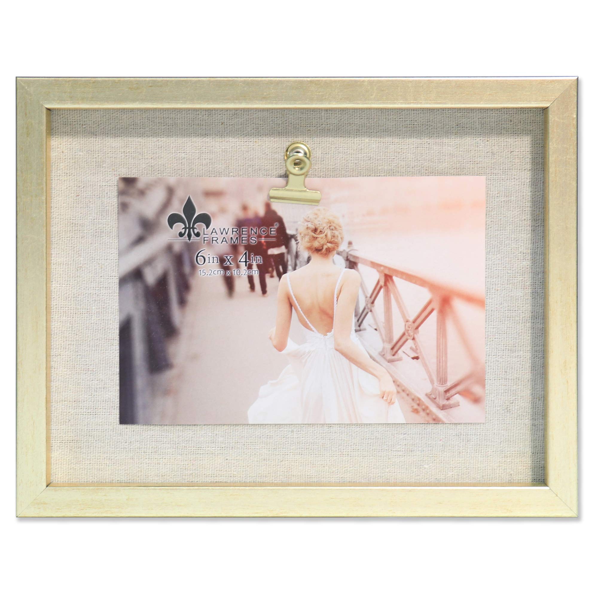 Lawrence Home 6x4 Silver Picture Frame - Elegant Photo Display for Wall, Tabletop, or Gift Giving