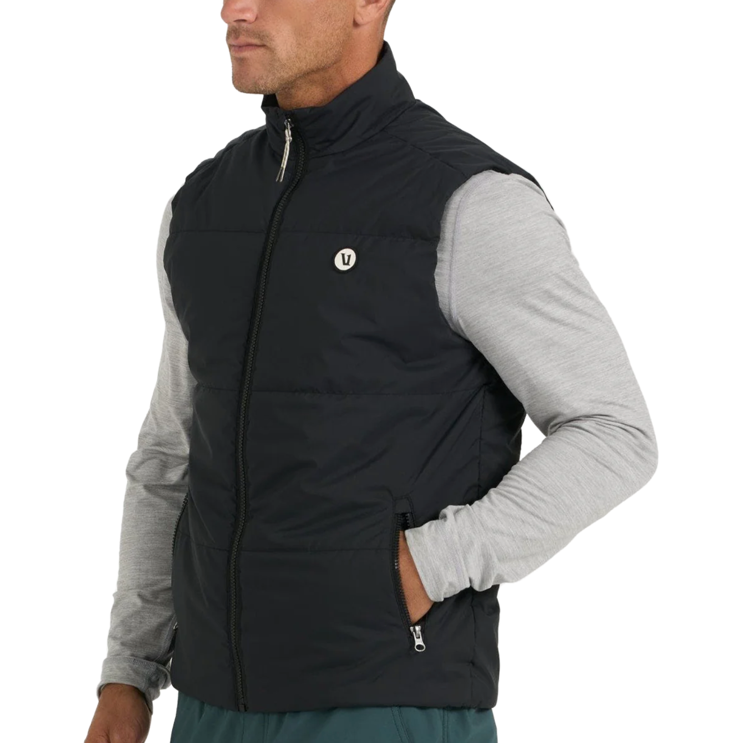 Vuori Men's Echo Insulated Vest 2.0 - Lightweight Water-Resistant Puffer Vest for Outdoor Activities, Hiking & Casual Wear