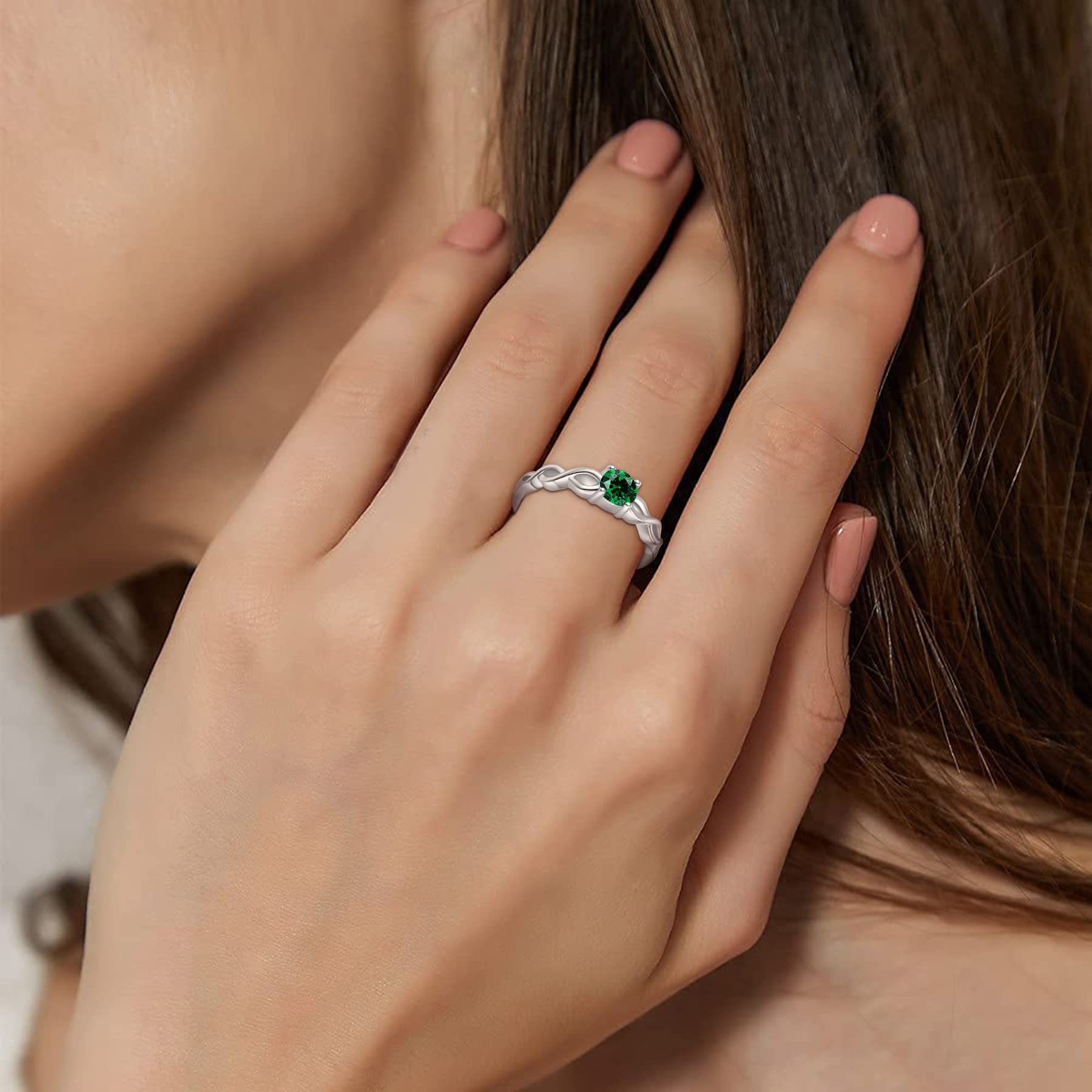 Infinity Promise Rings for Women - Sterling Silver Cubic Zirconia Wedding & Engagement Rings - Perfect for Anniversaries, Proposals & Romantic Gifts