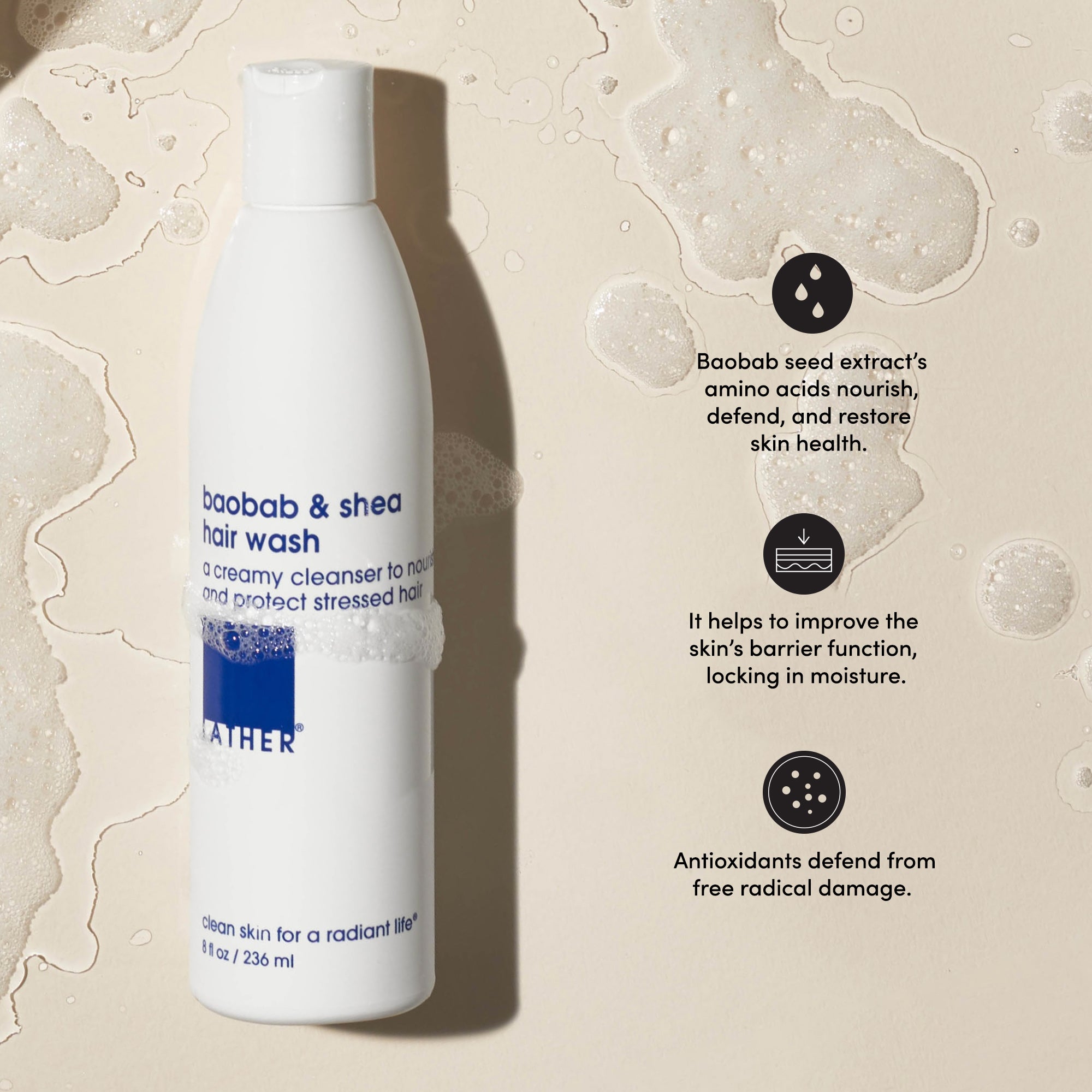 Organic Baobab & Shea Butter Body Wash for Dry Skin - Hydrating & Nourishing Shower Gel with Natural Ingredients - Perfect for Daily Use & Spa-Like Relaxation at Home