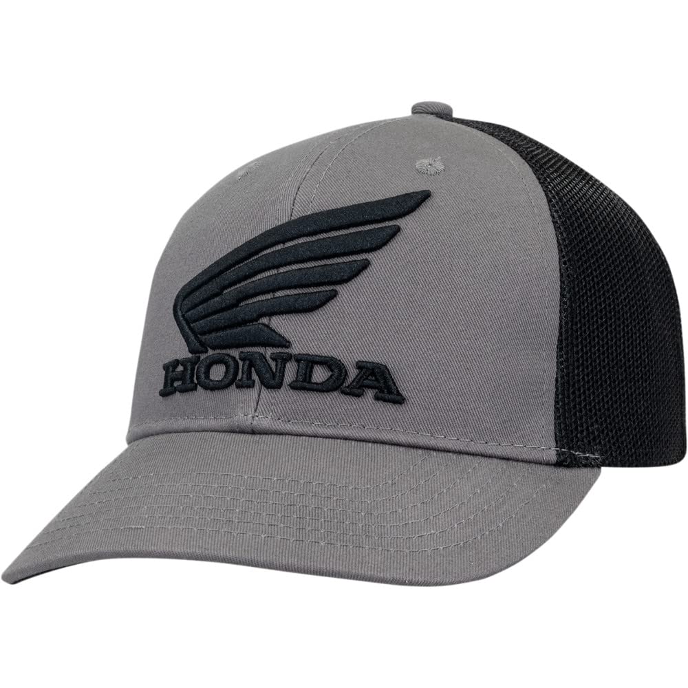 Honda Trucker Hat for Men & Women - Adjustable Mesh Back Baseball Cap - Charcoal Gray - Perfect for Outdoor Activities, Sports, and Casual Wear
