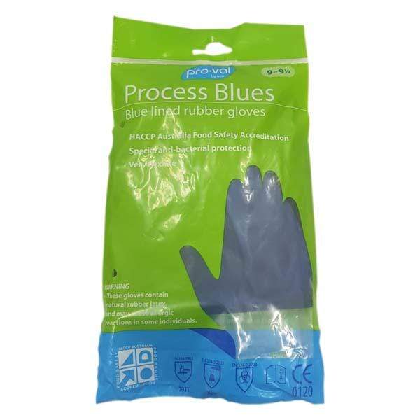 Premium Blue Lined Rubber Gloves - Size 8 & 9 - Heavy Duty Cleaning, Dishwashing & Household Chores - Ideal for Kitchen, Gardening & Industrial Use