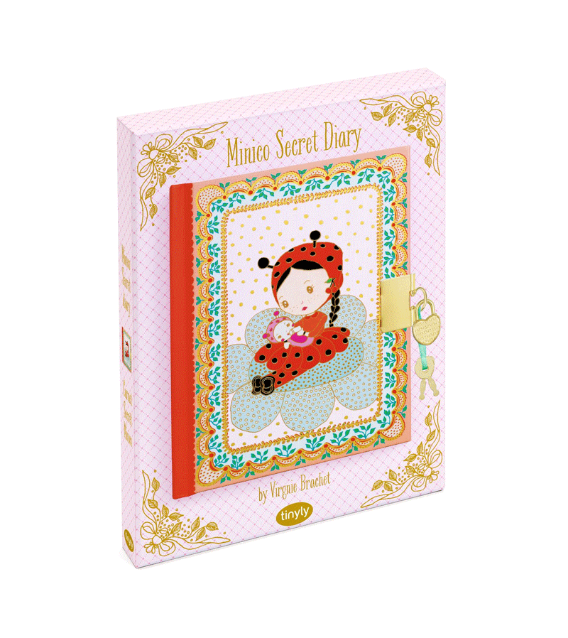 Tinyly Minico's Secret Diary by Djeco - Creative Writing Journal for Kids, Perfect for School, Travel & Gift Giving