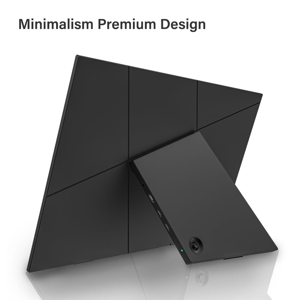 AG Neovo N1651 15.6 Inch OLED Portable Monitor - 4K UHD 3840×2160, Dual USB-C & Mini HDMI, 100% DCI-P3/sRGB, 400 Nits, 1ms Response, HDR400 - Perfect for Gaming, Graphic Design & Mobile Workstations (Includes Carrying Bag)