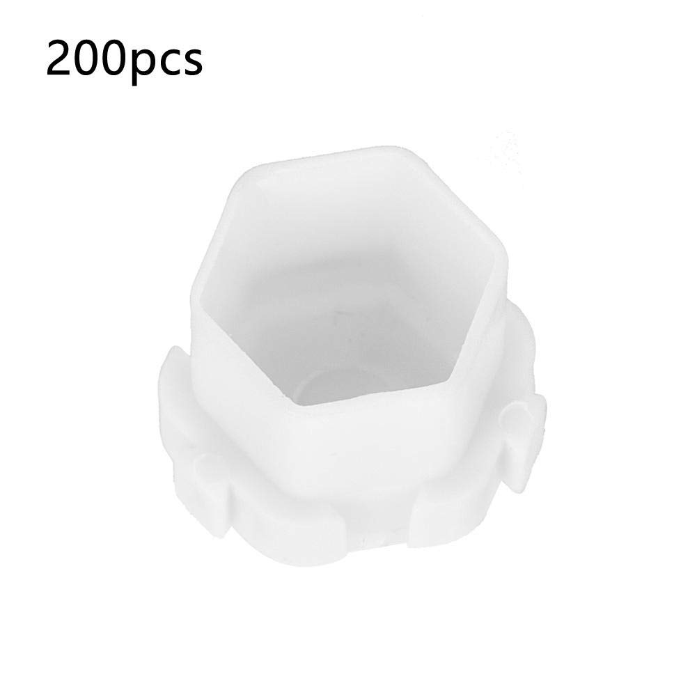 200Pcs White Tattoo Ink Cups - Disposable Pigment Holder for Tattoo Artists & Semi-Permanent Makeup | Empty Ink Storage Boxes for Professional Tattooing & Cosmetic Procedures