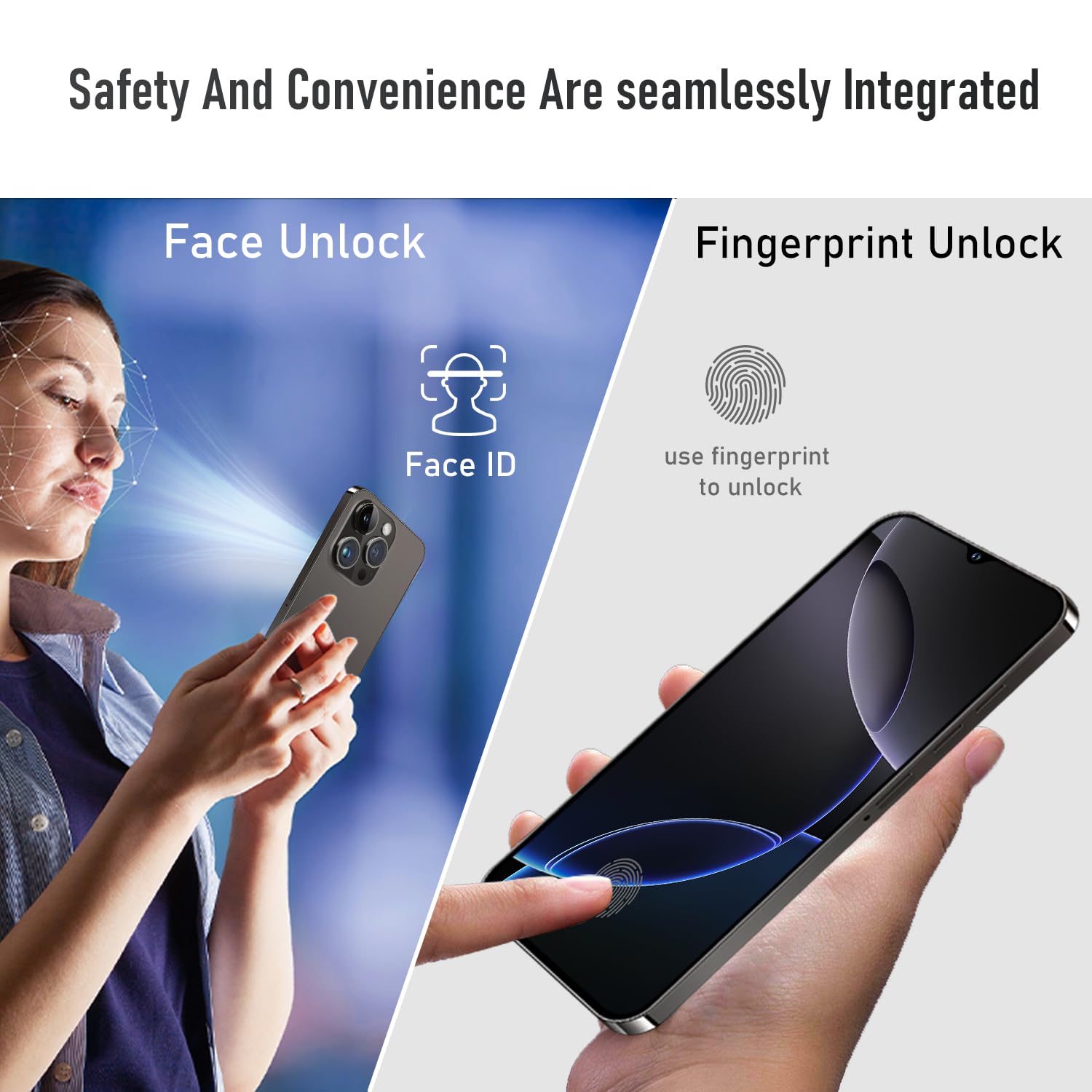 Unlocked A14 Pro Max Android Smartphone - 6GB RAM 256GB Storage, 24MP+50MP Dual Camera, 5000mAh Long Battery Life, 6.8
