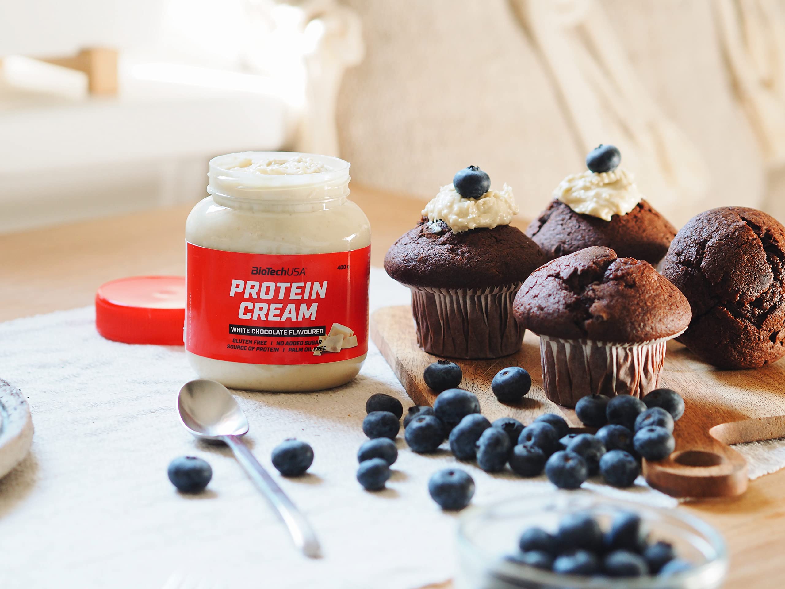 BioTechUSA Protein Cream - White Chocolate Flavor, 400g | High Protein Snack for Muscle Recovery, Post-Workout & Healthy Lifestyle