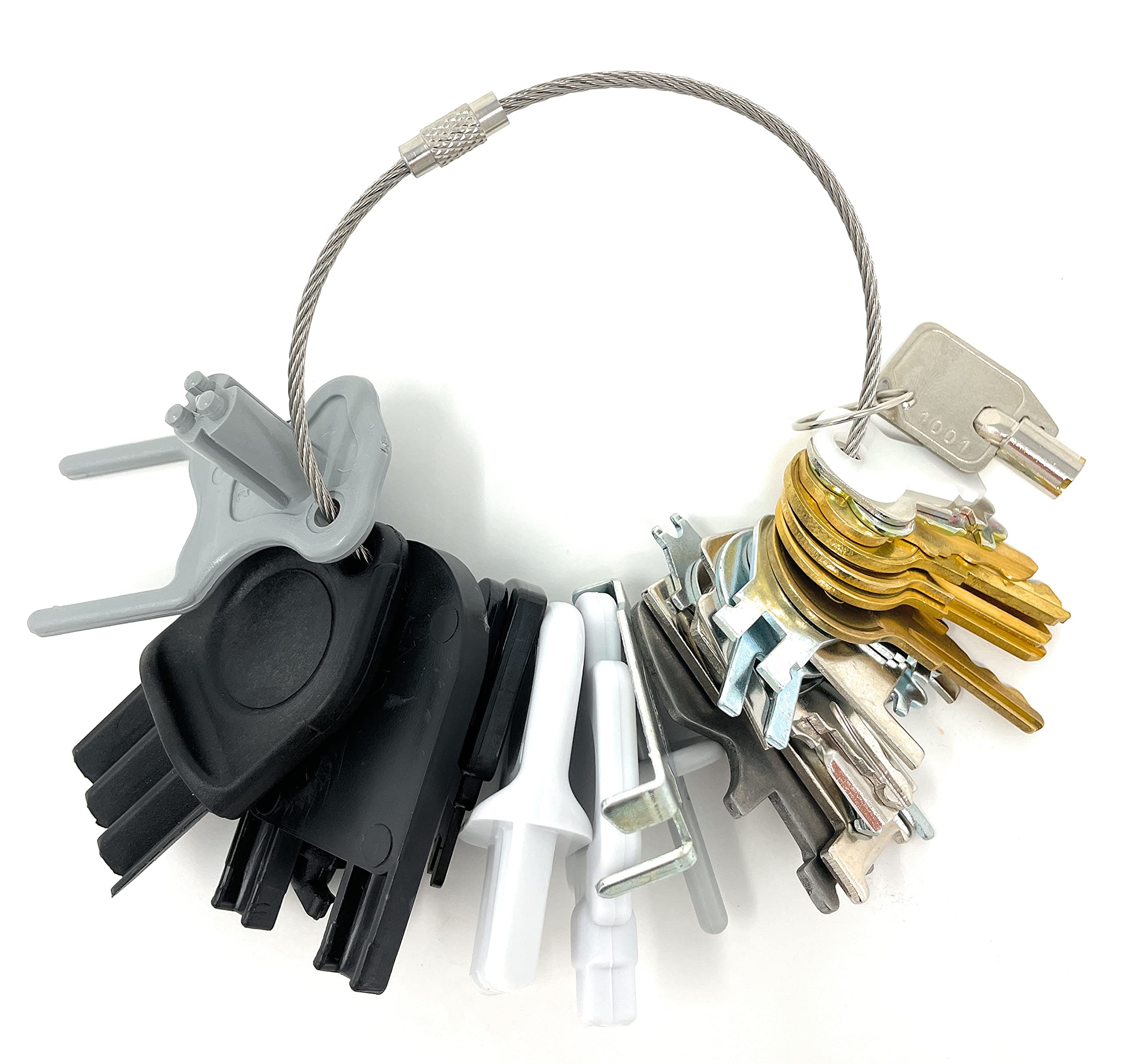 METAL MAGERY Master Dispenser Key Ring Set - 27 Most Popular Paper Towel & Toilet Paper Dispenser Keys for Commercial Restrooms, Offices & Public Facilities
