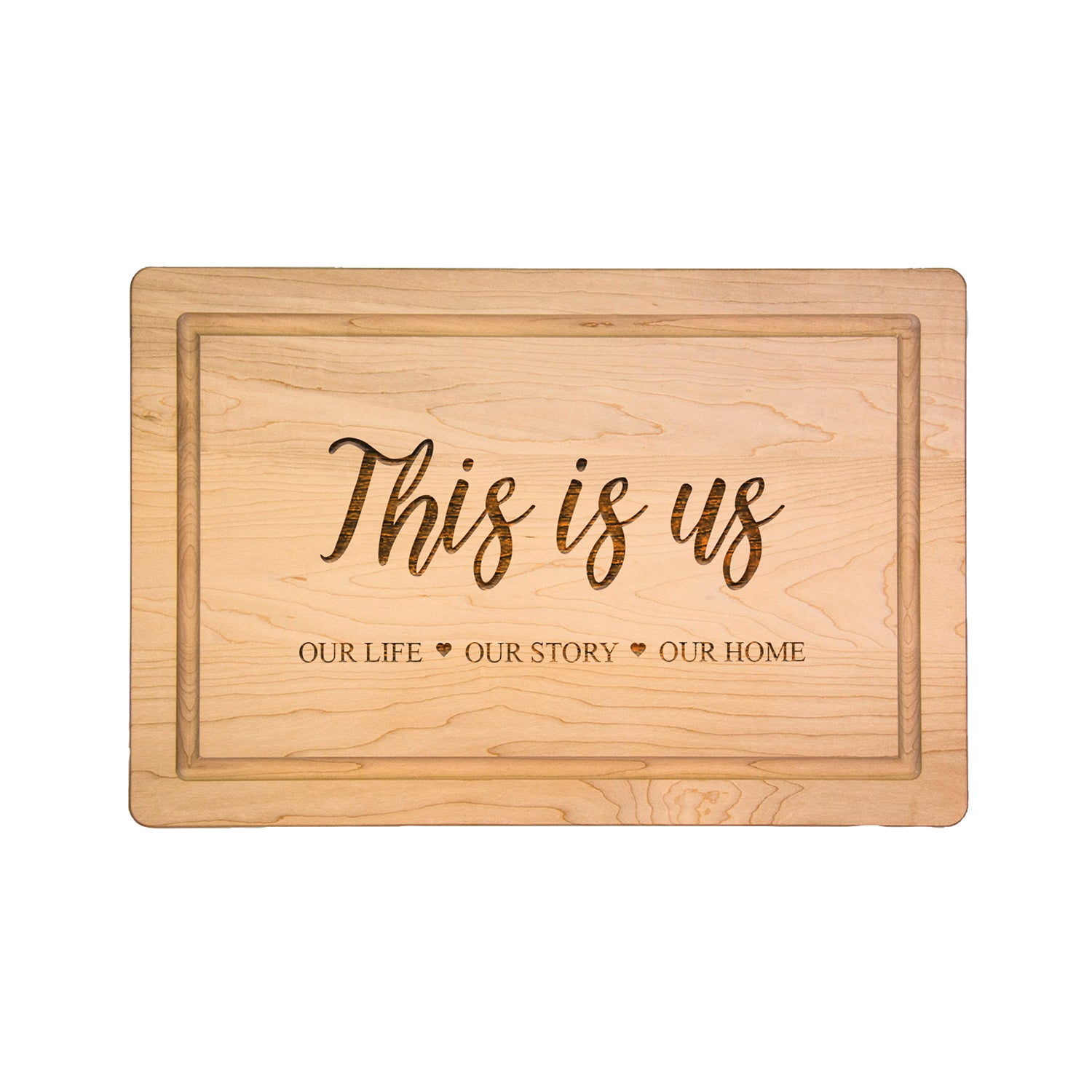 Premium Maple Wood Cutting Board & Cheese Board - 18