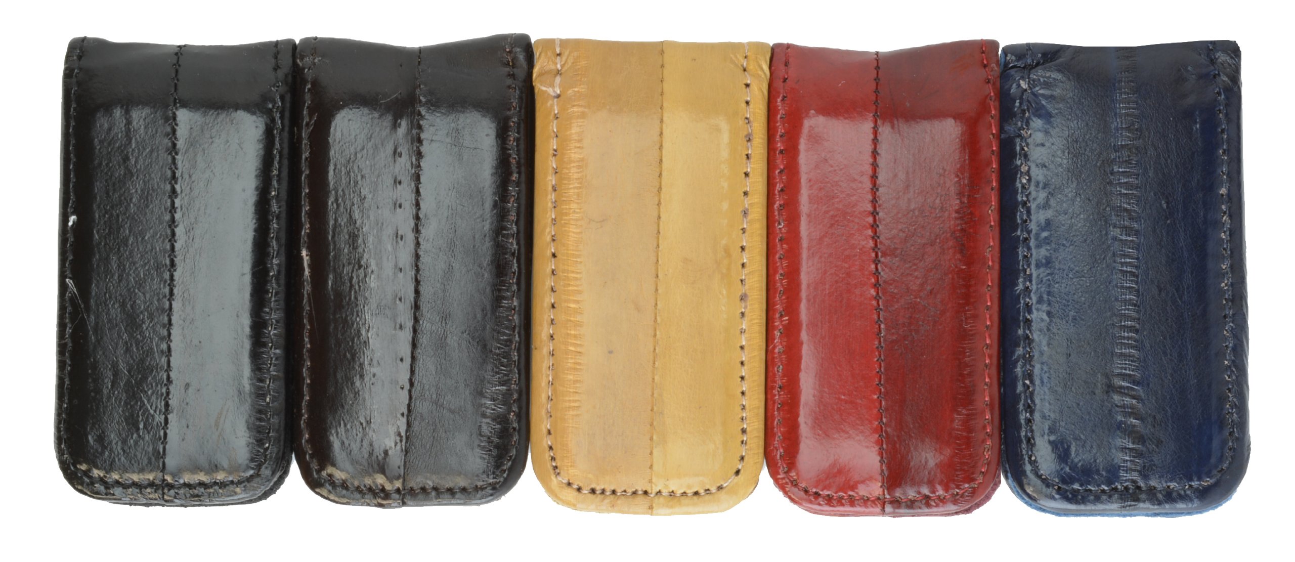 Premium MARSHAL Eel Skin Leather Magnetic Money Clip Wallet - Slim RFID Blocking Bill Holder for Cash & Cards - Perfect for Men's Business, Travel & Everyday Use