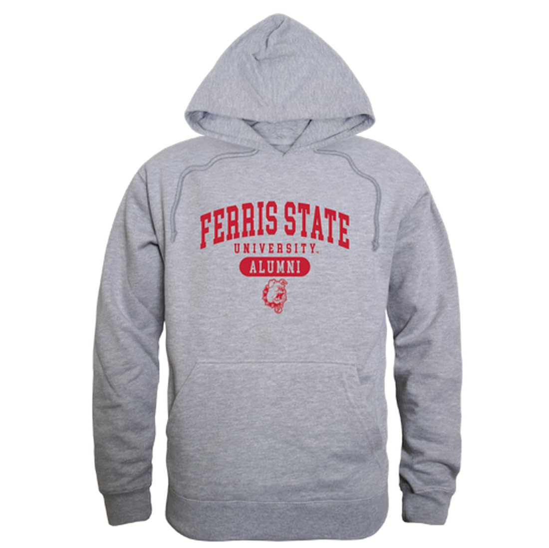 Ferris State University Bulldogs Alumni Fleece Hoodie Sweatshirt for Men & Women - Soft Heather Grey Pullover, X-Large - Perfect for Game Day, Alumni Events & Casual Wear
