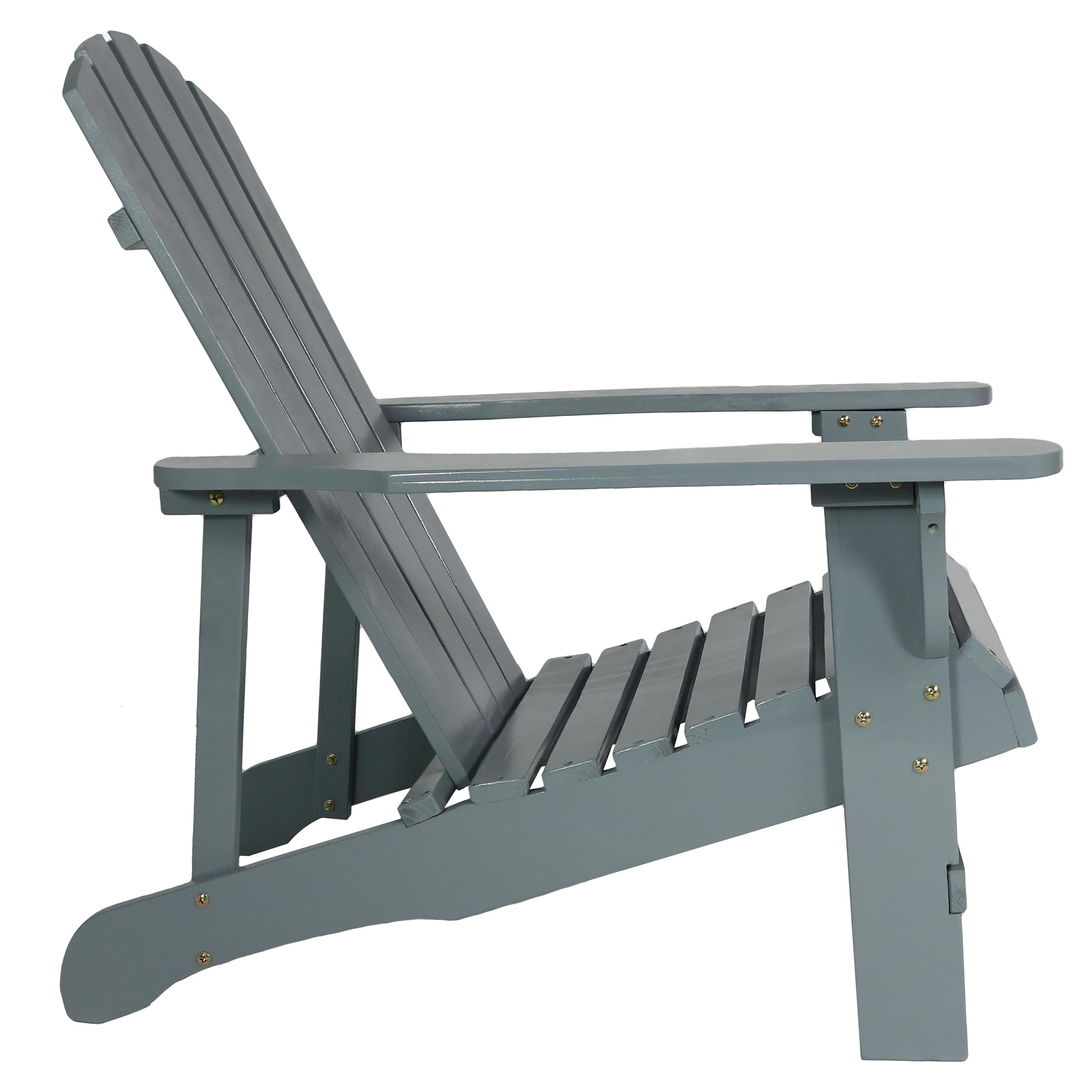 Coastal Bliss Wooden Adirondack Chair - Weather-Resistant Outdoor Patio Furniture for Beach, Garden & Backyard Relaxation