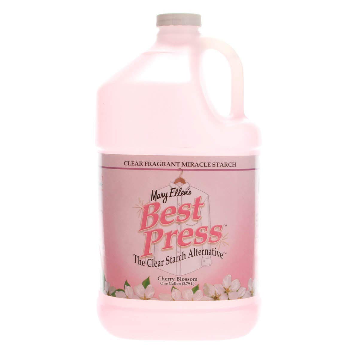 Best Press Spray Starch - Cherry Blossom Scented Fabric Starch (1 Gallon Refill) for Ironing, Laundry & Clothing Care | Professional Grade for Crisp Collars & Wrinkle-Free Fabrics