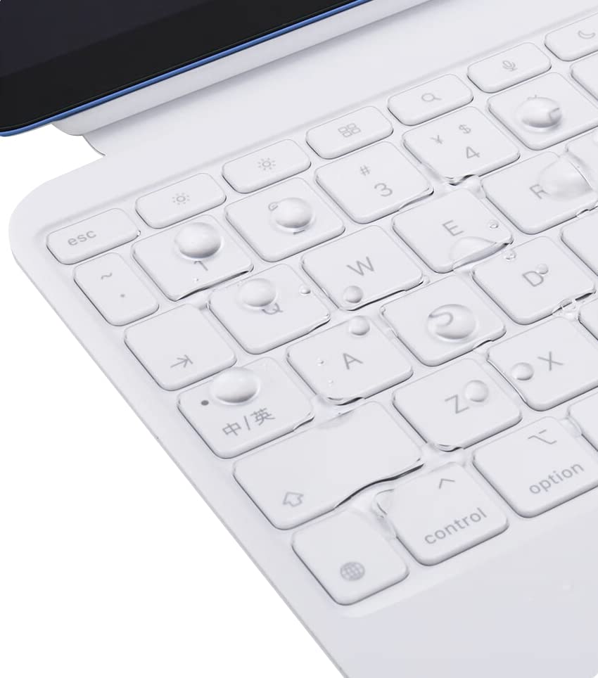 Ultra Thin Clear Keyboard Cover Skin for 2022 Apple iPad 10 (10.9 inch 10th Gen) & 2024 iPad Pro 11 inch (M4 Chip A2836/A2837) - Perfect for Work, Study & Travel Protection