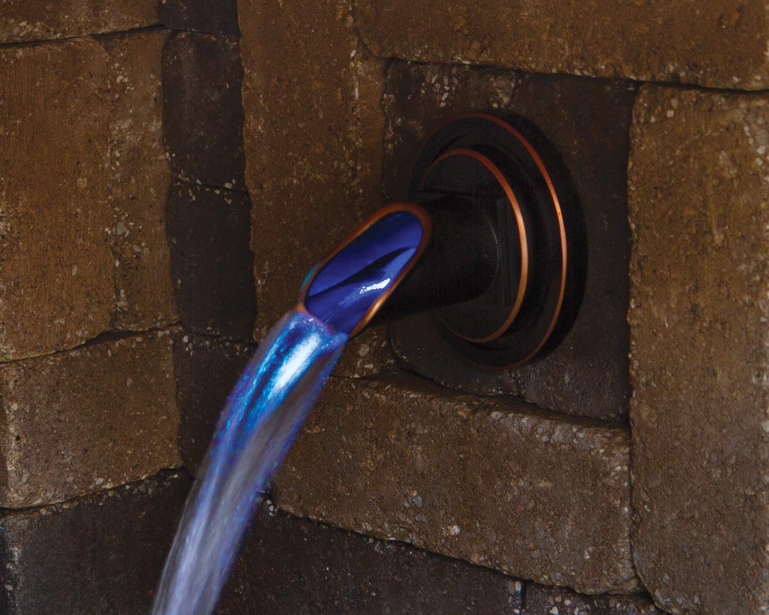Atlantic Water Gardens WSR-O Wall Spout - Oil Rubbed Bronze Finish Outdoor Water Feature for Garden, Patio, and Pond Decoration