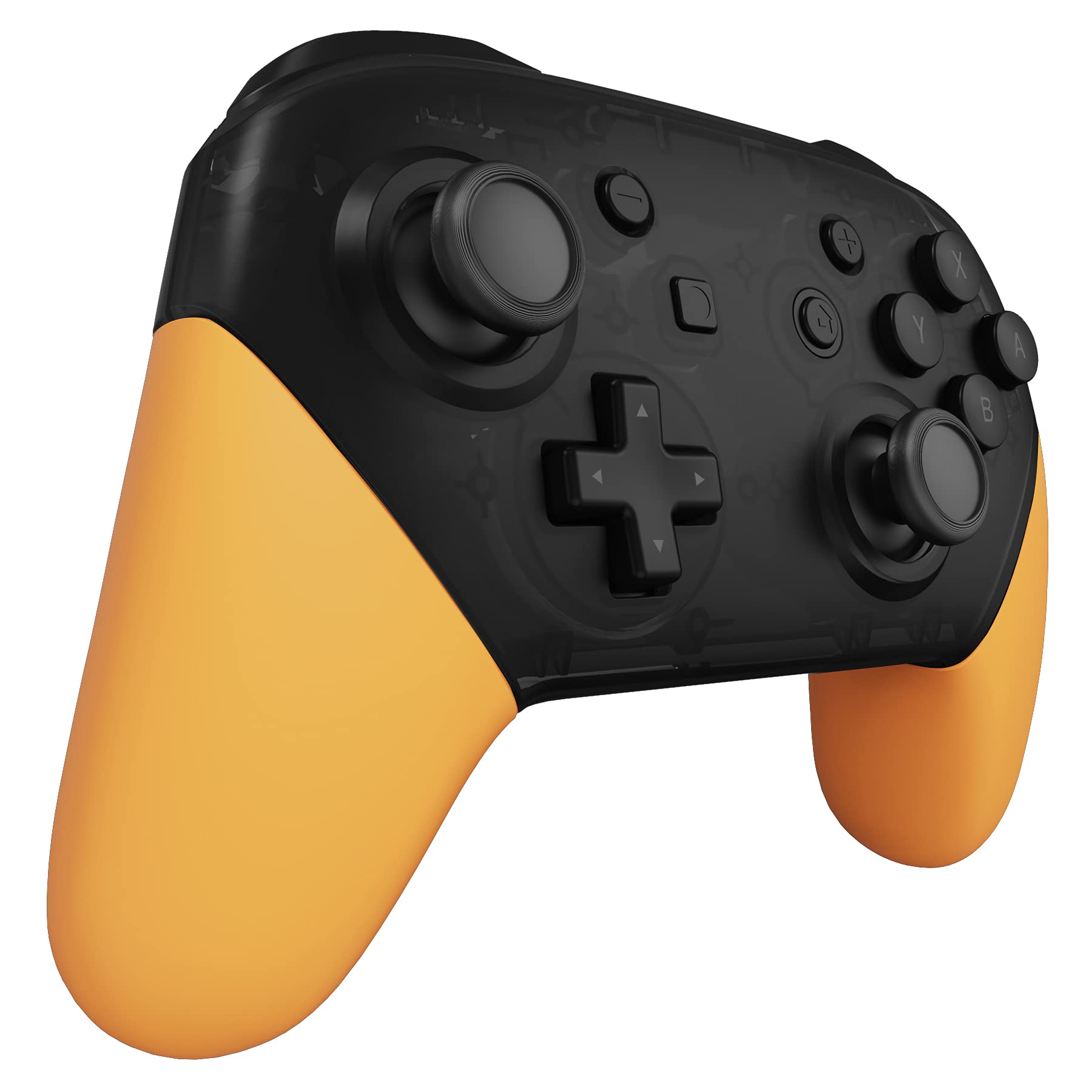 eXtremeRate Soft Touch Yellow Replacement Handle Grips for Nintendo Switch Pro Controller - DIY Hand Grip Shell (Controller Not Included) | Enhanced Grip for Gaming Comfort & Precision