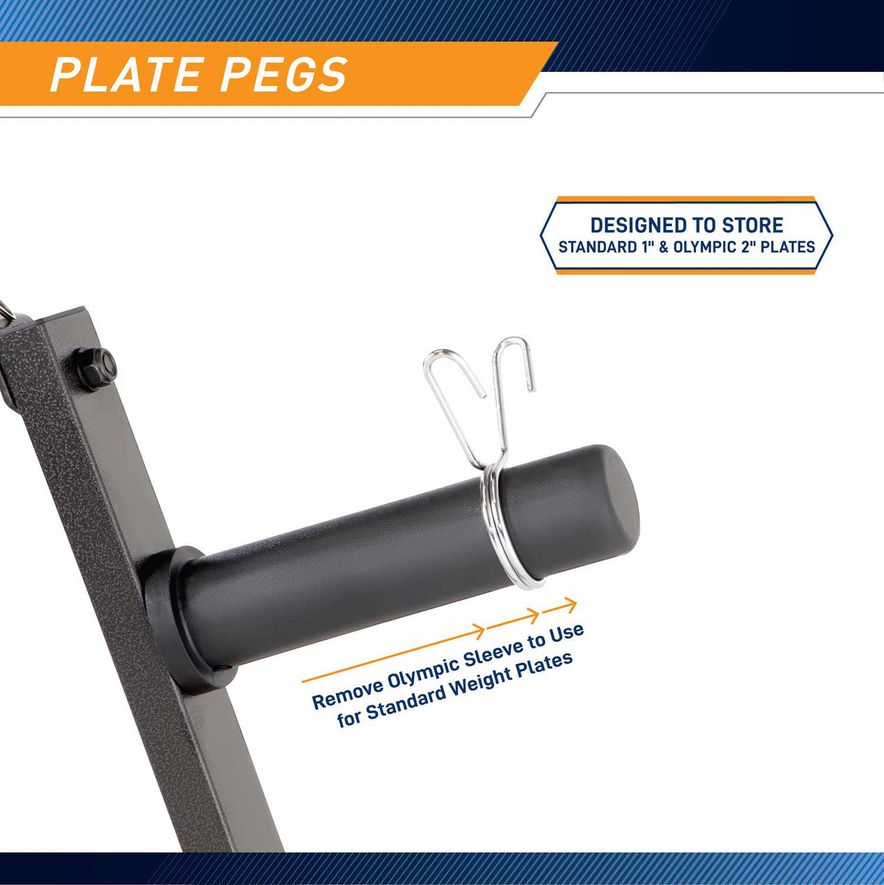 Marcy 6 Peg Olympic Weight Plate Tree & Vertical Bar Holder - Heavy Duty Gym Equipment for Weight Plates & Barbells Storage | Perfect for Home Gym, CrossFit & Commercial Fitness Centers
