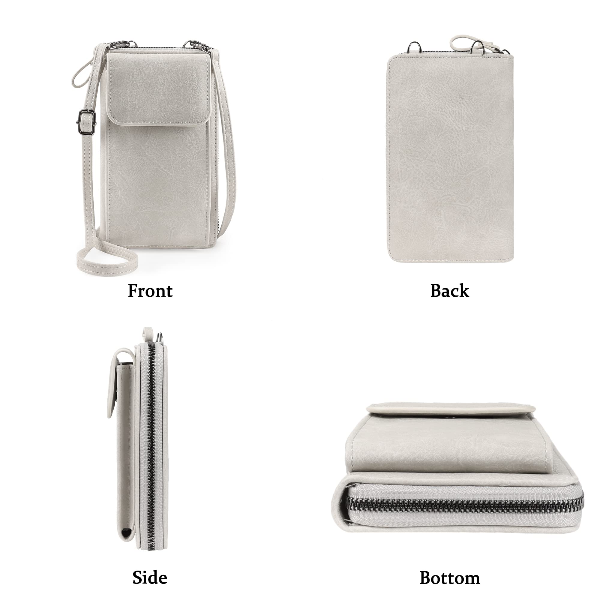 Stylish Women's Leather Crossbody Phone Purse Wallet with Card Slots - Perfect for Travel, Shopping & Everyday Use