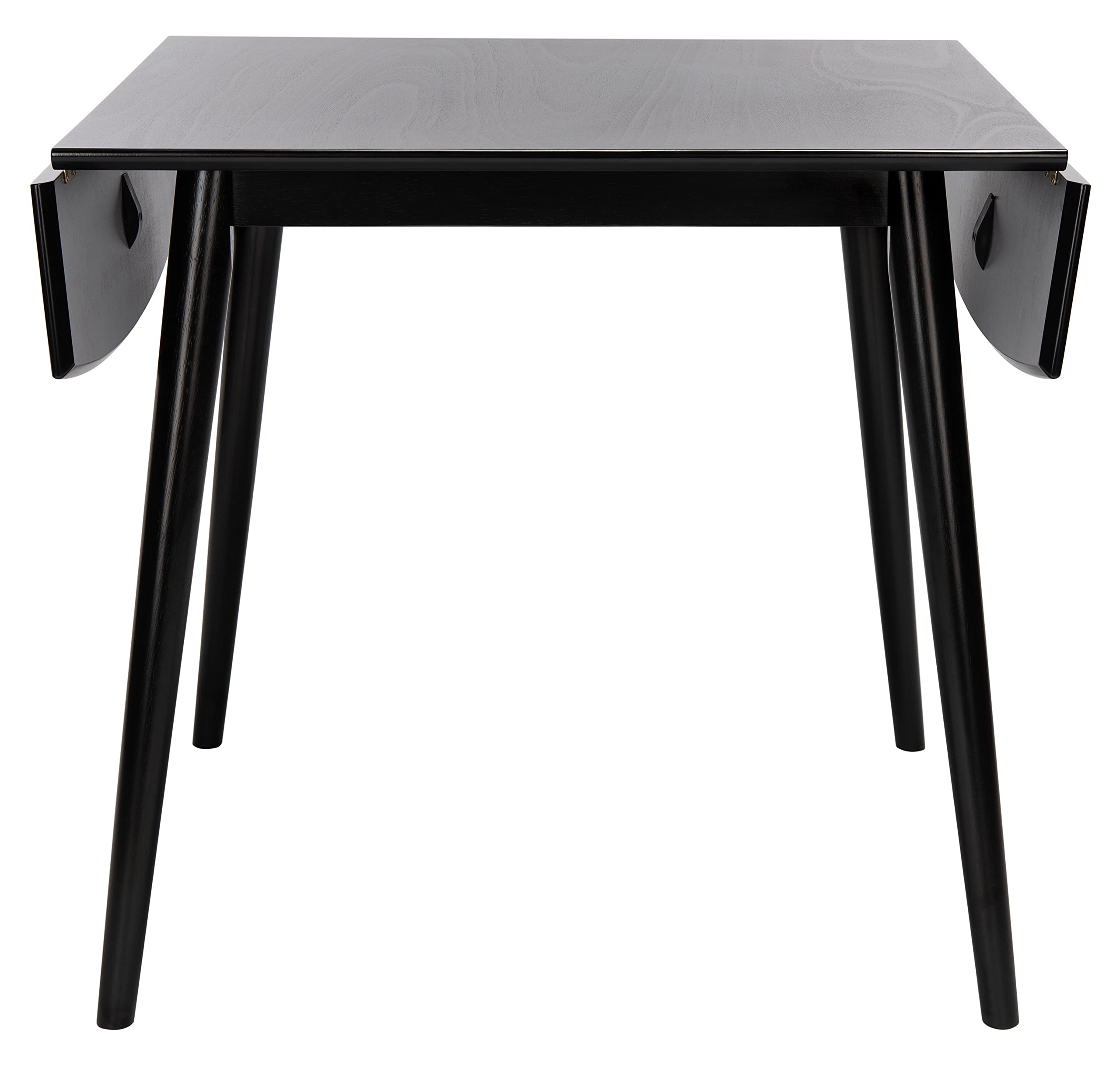 SAFAVIEH Kaylee Matte Black Drop Leaf Dining Table DTB1403A - Expandable Space-Saving Design for Small Kitchens & Apartments