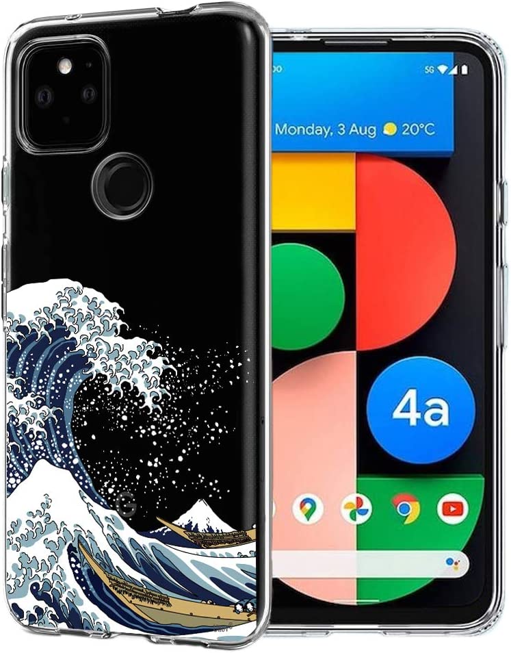 Google Pixel 4a 5G Clear Pattern Protective Case - Shockproof Slim Fit Cover with Anti-Scratch Design for Daily Use, Work & Travel Protection