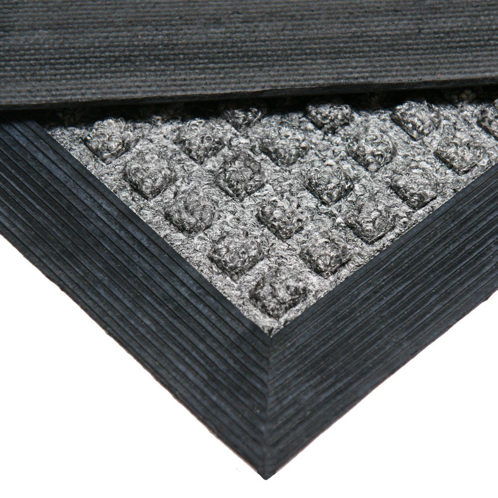 Rubber-Cal Nottingham Rubber Backed Carpet Entry Doormat 2x3 Feet - Indoor Non-Slip Floor Mat for Home, Office, and Apartment - Brown (03-200-ZWBR) - Perfect for High Traffic Areas, Mudrooms, and Front Doors