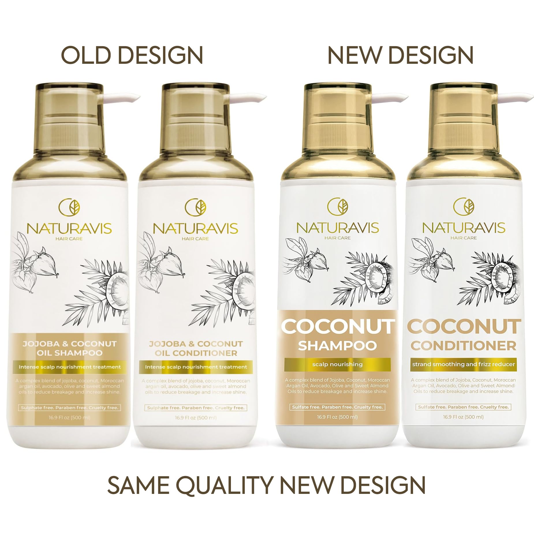 **Organic Coconut Shampoo & Conditioner Set - Sulfate & Paraben Free, Deep Moisturizing with Jojoba Oil - Hydrates Scalp & Repairs Dry, Damaged Hair - Perfect for Daily Hair Care & Salon-Quality Treatment at Home**