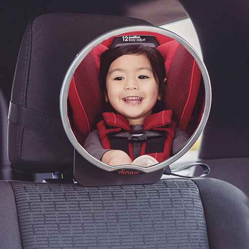 Diono Easy View + See Me Too Baby Car Mirror - HD Safety Rear Seat Mirror for Infants & Toddlers - Perfect for Road Trips & Daily Commutes