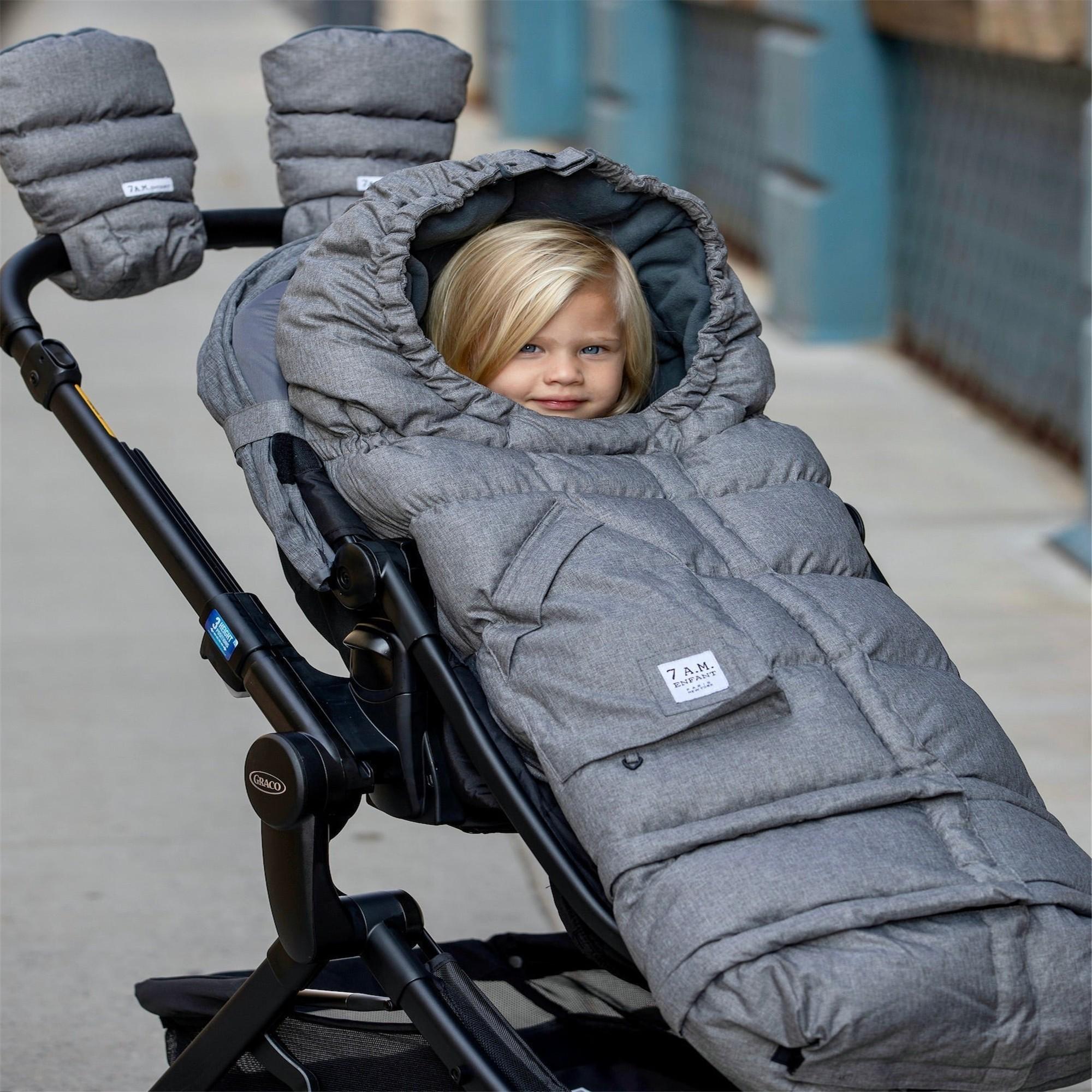 7AM Enfant Evolution 212 Baby Blanket - Soft Heather Gray Fleece for Stroller, Car Seat & Nursery - Cozy & Warm Infant Swaddle Blanket