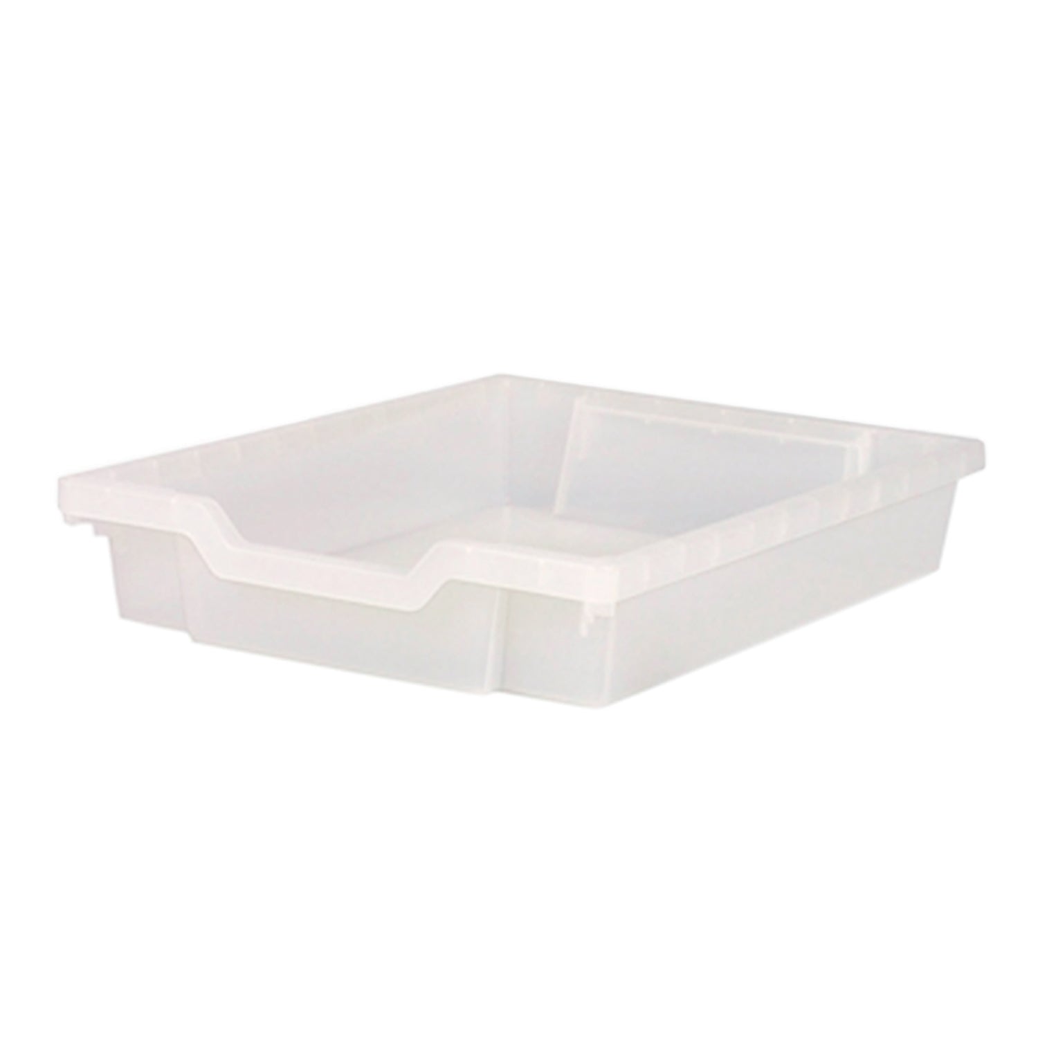 F1 Gratnell Plastic Tray - Translucent Storage Organizer for Classroom, Office & Home Organization - Durable Stackable Bins for School Supplies, Toys & Craft Storage