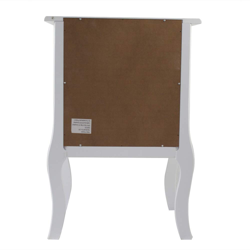 3-Drawer Nightstand with Storage - Fully Assembled White Bedside Table for Bedroom, Living Room | Perfect for Storing Books, Lamps & Bedroom Essentials