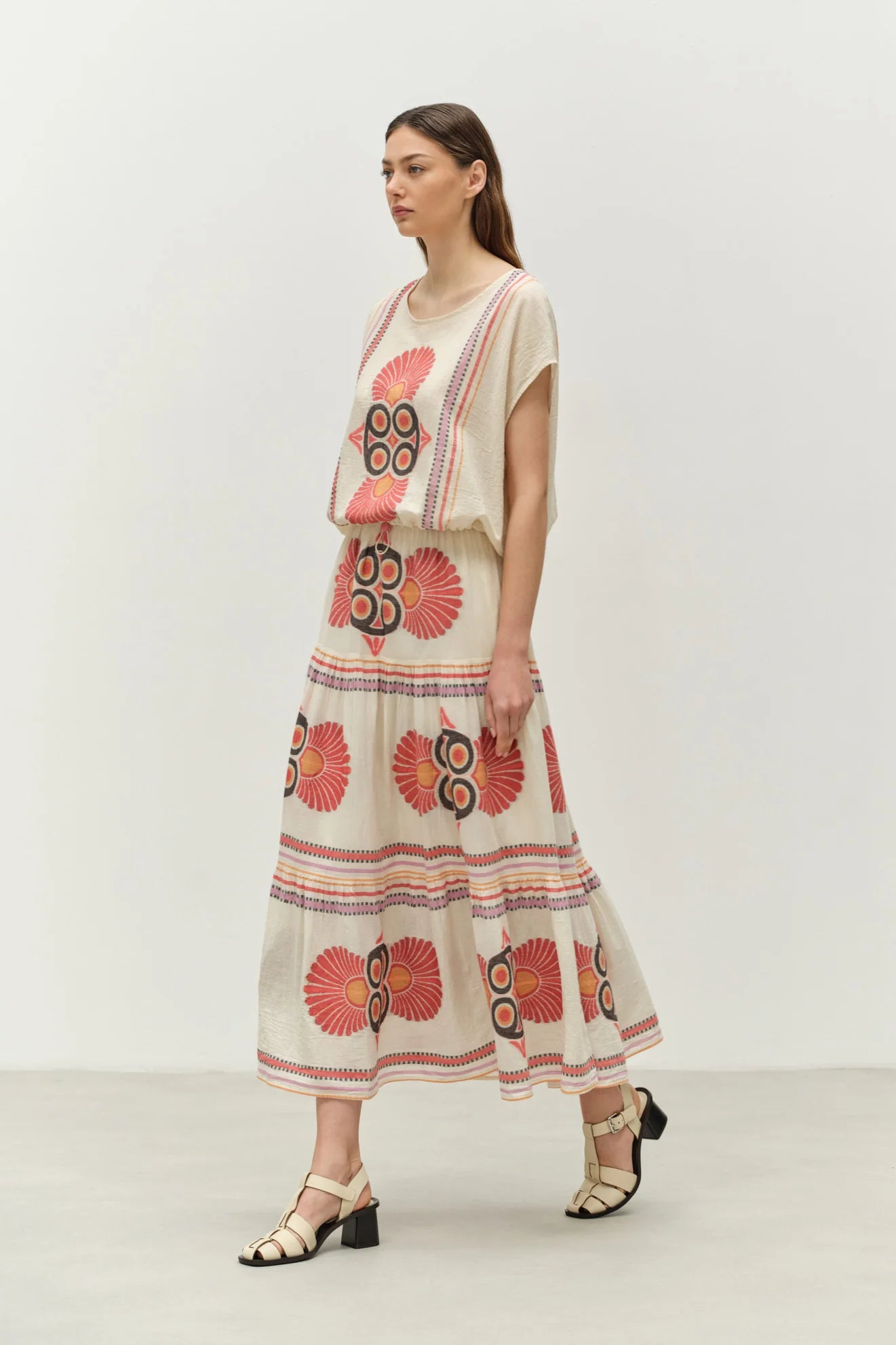 Devotion Twins Olympia Skirt - Women's High Waist Flowy Midi Skirt for Summer, Beach & Casual Wear | Perfect for Vacations, Date Nights & Outdoor Events
