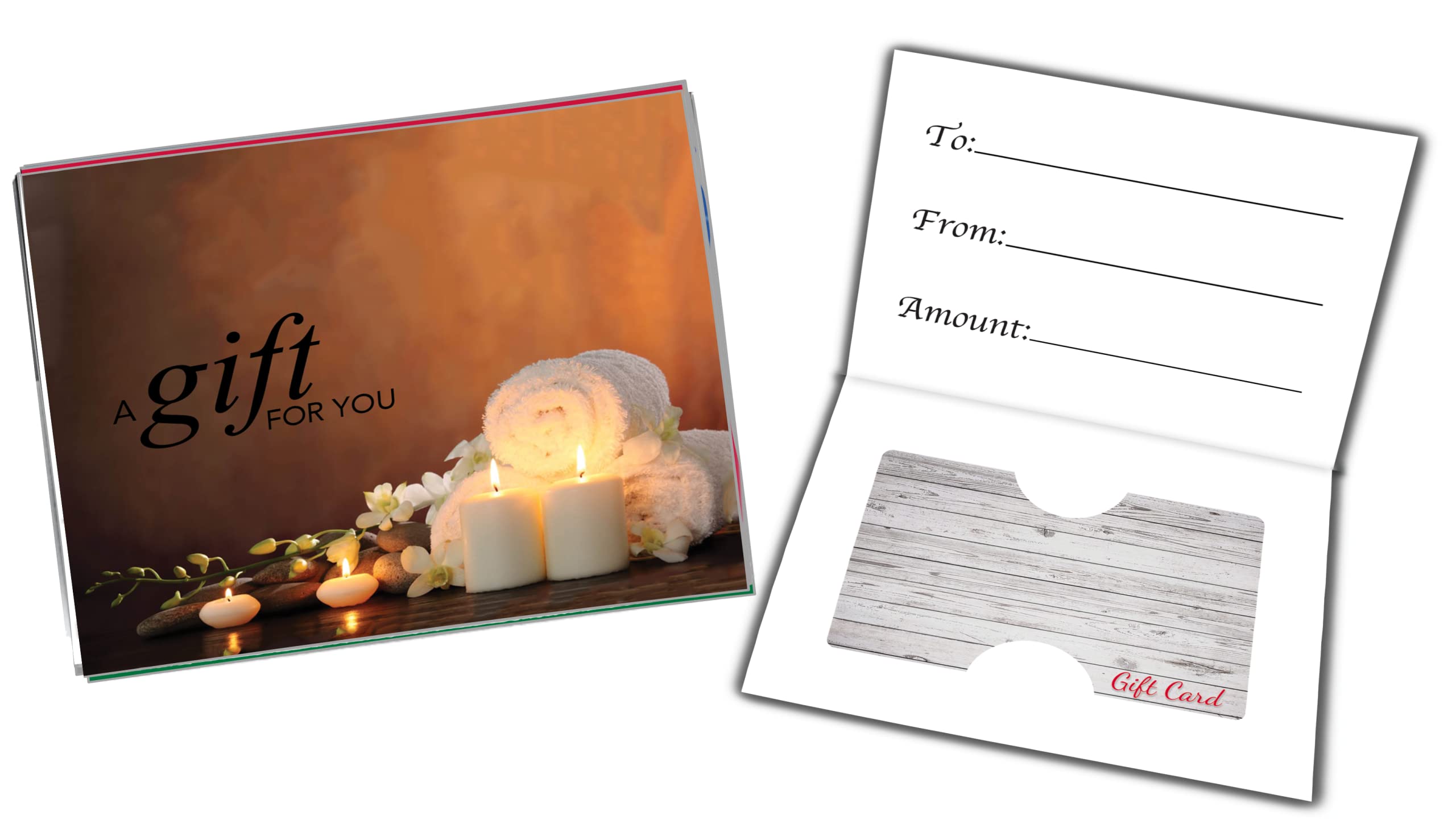 500 Pack Gift Card Presenter with Serenity Candle - Elegant Gift Box for Holidays, Birthdays & Corporate Events - Perfect for Retail, Hotels & Customer Appreciation