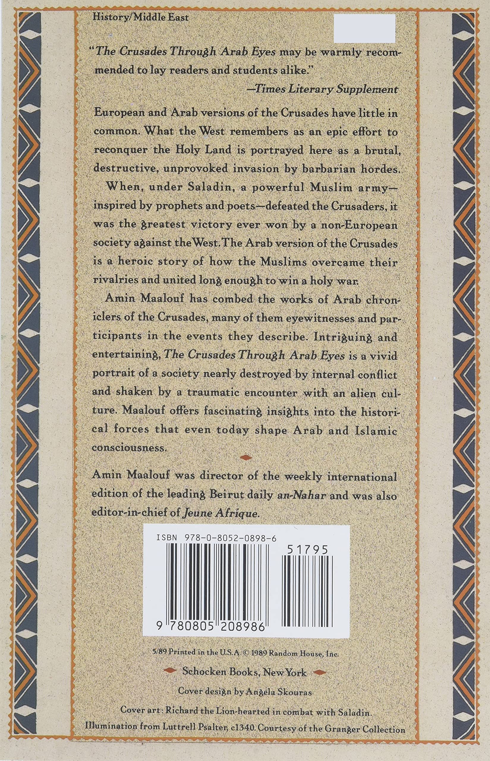The Crusades Through Arab Eyes - Historical Book by Saqi Essentials | Medieval History, Middle East Studies & Academic Research