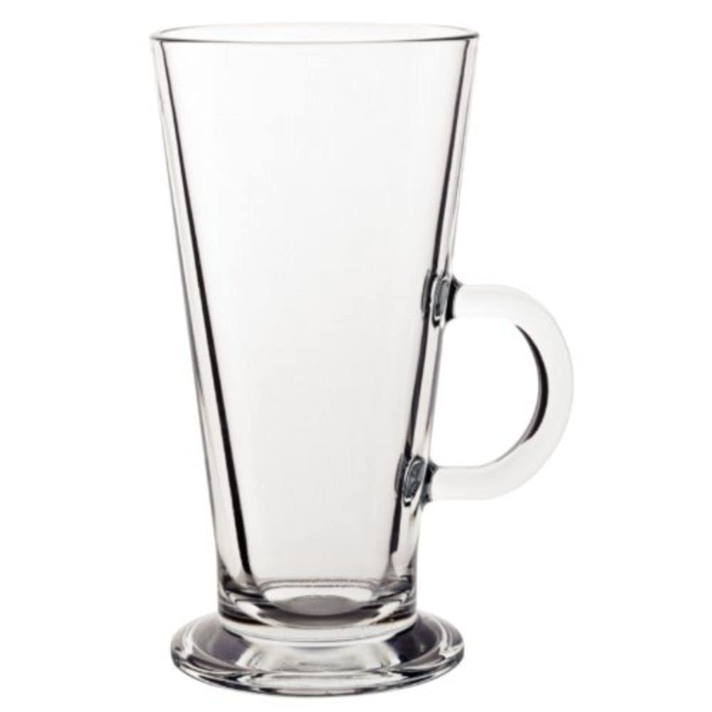 Columbia Latte Glasses Set of 6 - 13oz (370ml) Heat-Resistant Coffee Cups for Cafe, Home & Office Use - Perfect for Cappuccino, Latte & Hot Beverages