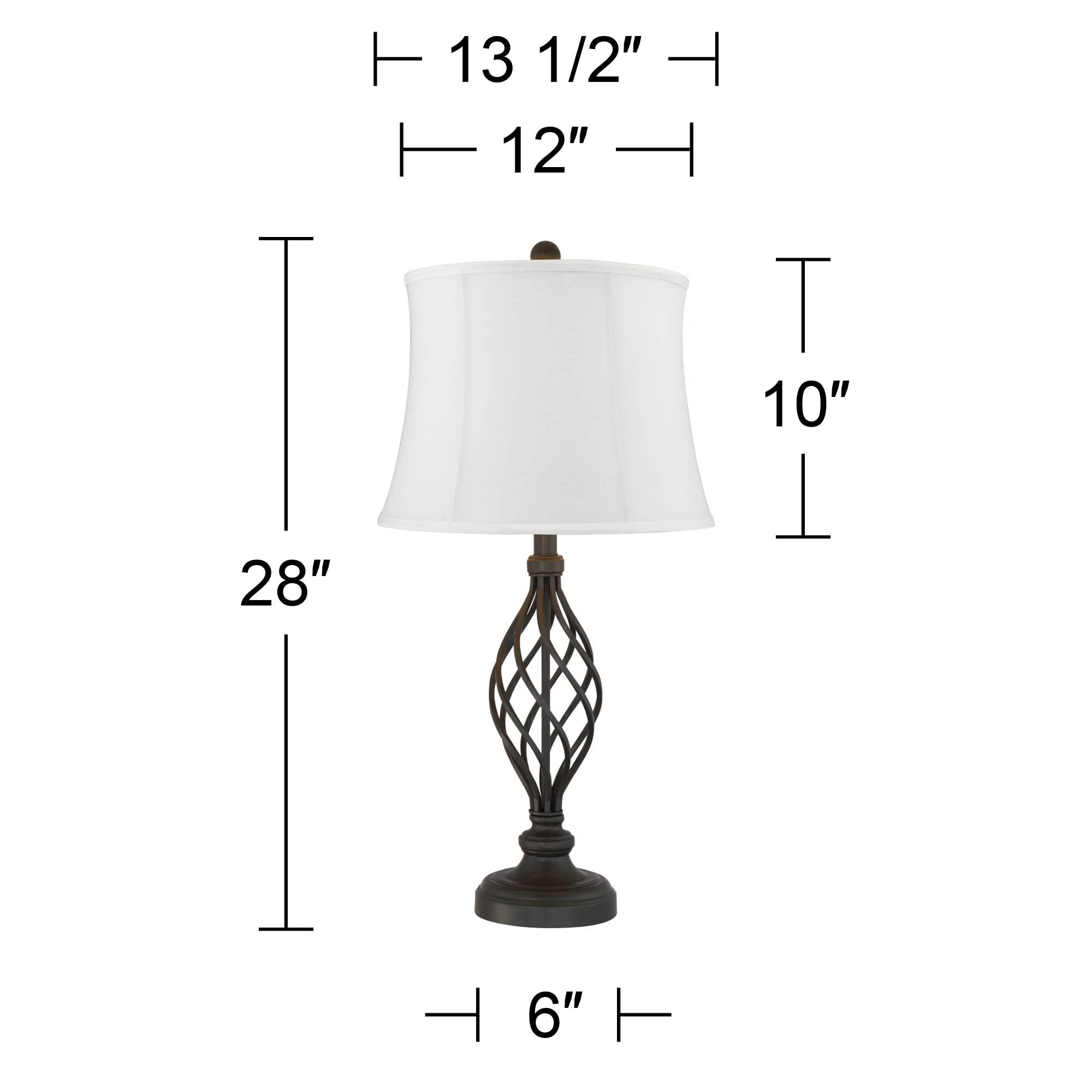 Franklin Iron Works Annie Modern Industrial Table Lamps - Set of 2, 28