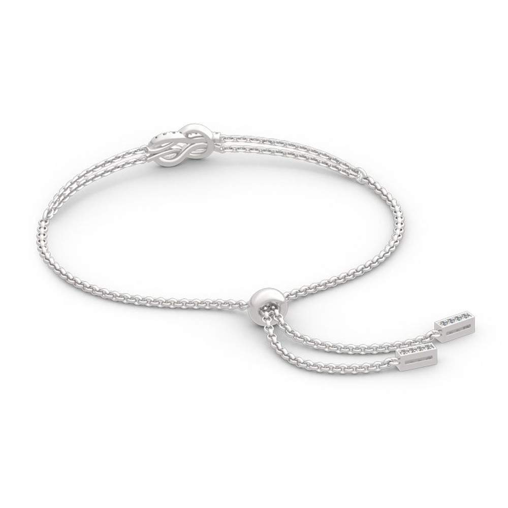 Jeulia Infinity Love Sterling Silver Bracelet - Handmade Adjustable Bracelet for Women, Mothers, Brides & Girls - Elegant Gift Box Included - Perfect for Anniversaries, Valentine's Day & Special Occasions