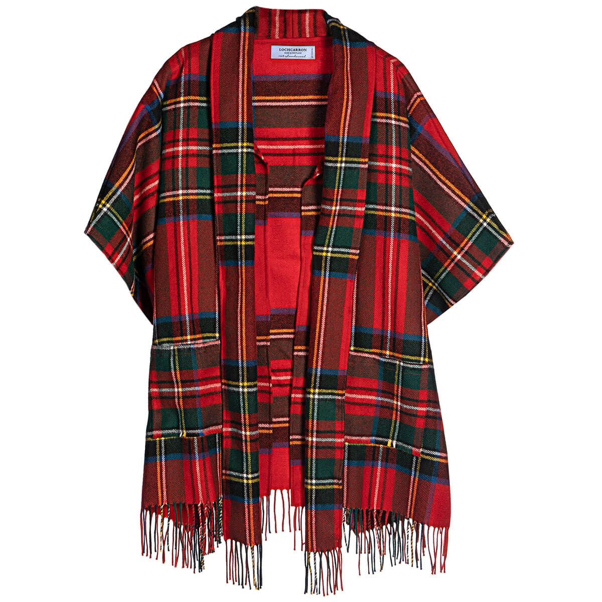 Royal Modern Tartan Lambswool Jacket by Robyn Stewart - Stylish Women's Winter Coat for Office, Travel & Casual Outfits