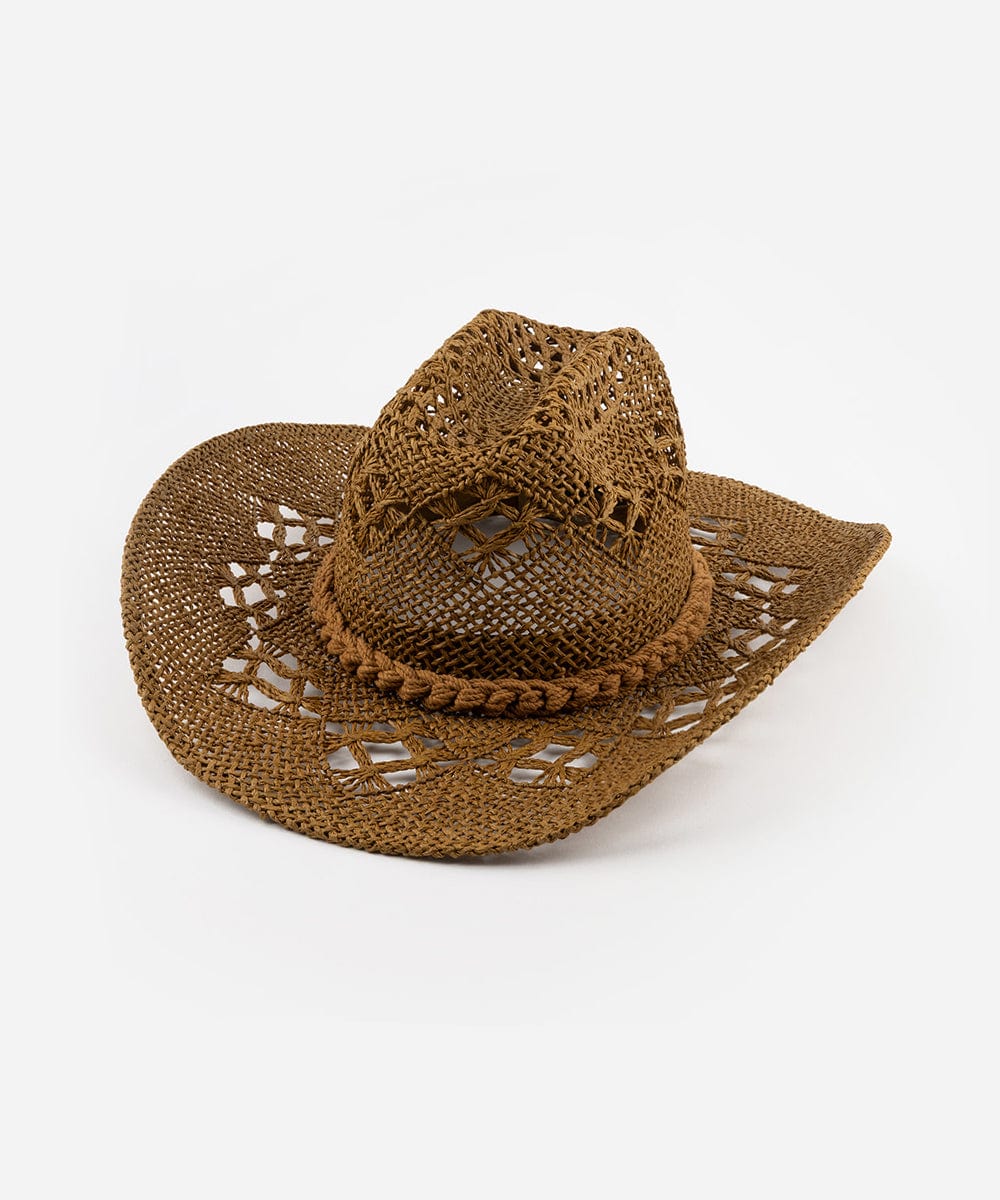 Stylish Remy Vented Straw Cowboy Hat for Women & Men - Breathable Sun Protection for Outdoor, Beach, and Country Music Festivals