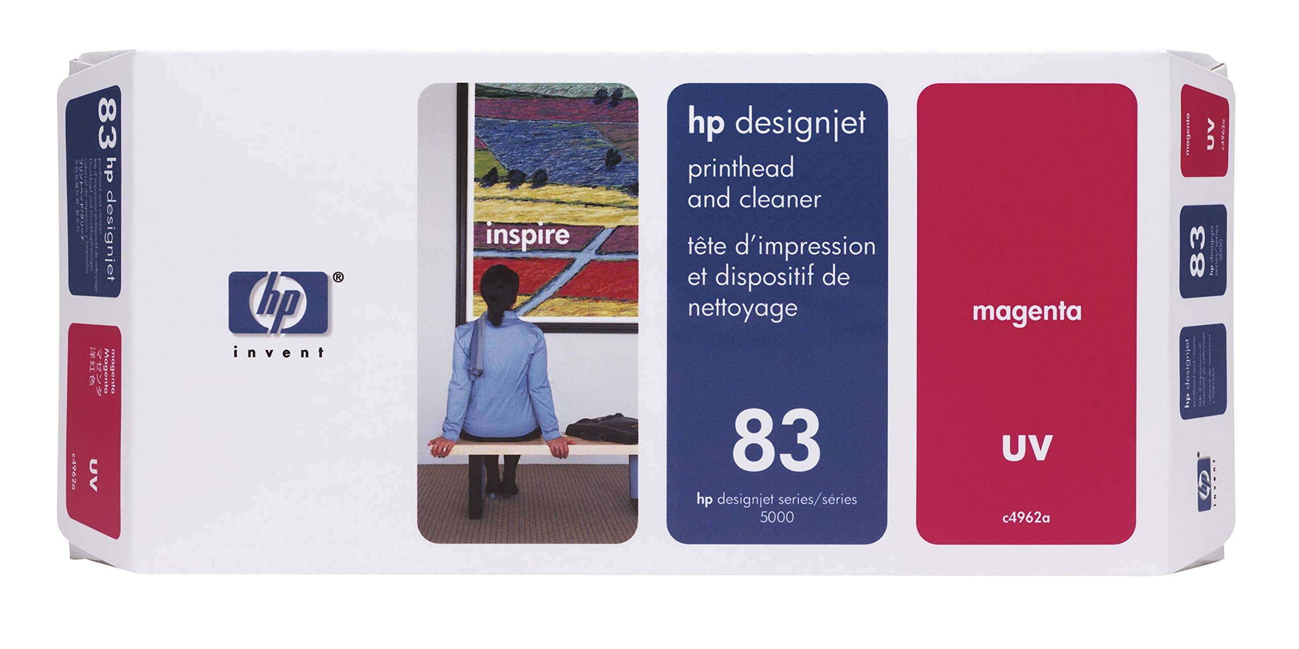 HP 83 Magenta UV DesignJet Printhead & Cleaner (C4962A) - Compatible with DesignJet 5500 & 5000 Series Large Format Printers | Replacement Part for High-Quality Printing | Ideal for CAD, Engineering Drawings & Graphic Design Projects