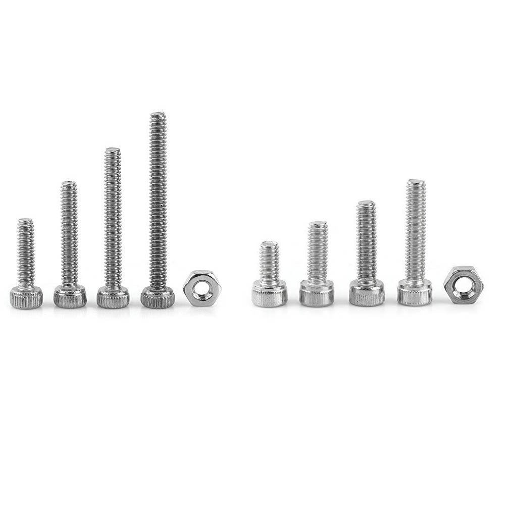 304 Stainless Steel M2-M4 Hex Bolts & Nuts Kit (480pcs) - DIY & Repair