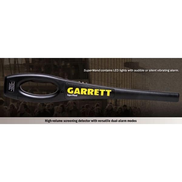 Garrett Super Wand Handheld Security Metal Detector - Lightweight & Adjustable for Airport, School & Event Security Screening