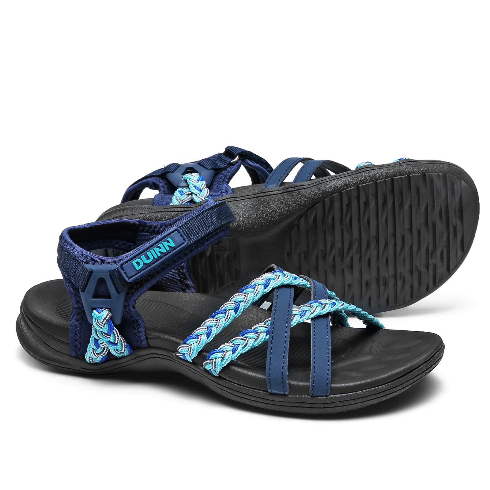 UBFEN Women's Hiking Sandals with Arch Support - Comfortable Sport Sandals for Walking, Beach Vacation, Casual Camping | Perfect for Outdoor Adventures, Travel & Summer Activities