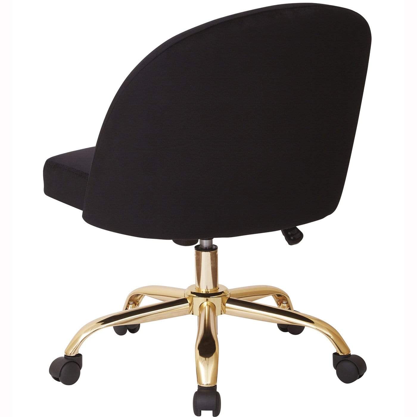 Office Star Ave Six Layton Mid Back Office Chair - Velvet Upholstered Ergonomic Desk Chair with Adjustable Height & Swivel [FL3224G] - Perfect for Home Office, Study, or Workspace