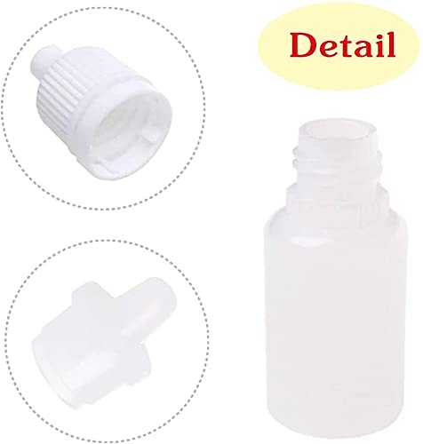 12 Pack 10ml Clear Plastic Bottles for Perfume, Essential Oils, Attar & Cosmetics | Small Travel-Sized Containers for DIY, Aromatherapy & Eye Drops | Leak-Proof Refillable Mini Bottles