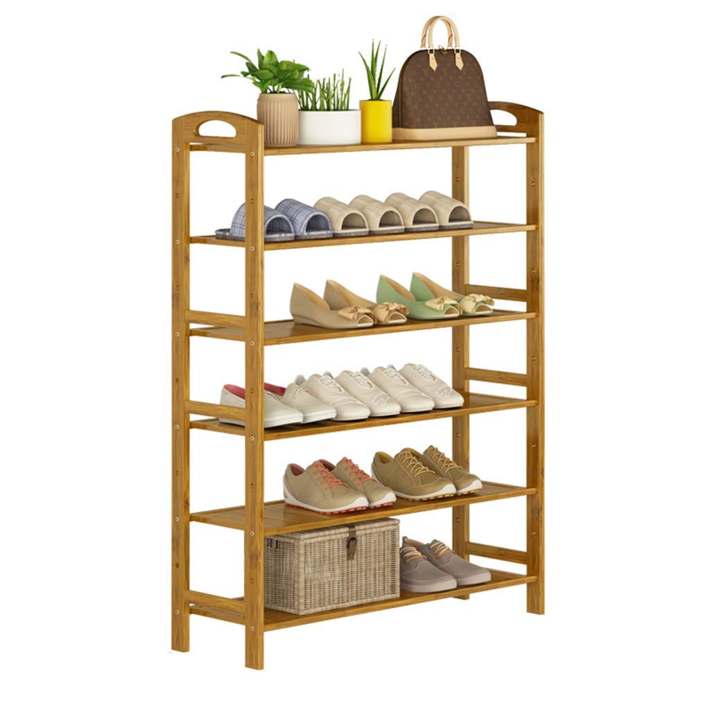 6-Tier Bamboo Shoe Rack - Space Saving Entryway Organizer with Free Standing Design for Shoes Storage | Perfect for Home, Hallway, Closet & Apartment Organization (Sturdy & Eco-Friendly)